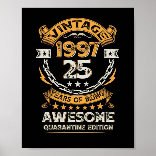  1997 25e verjaardag 25 jaar oud poster (Voorkant)