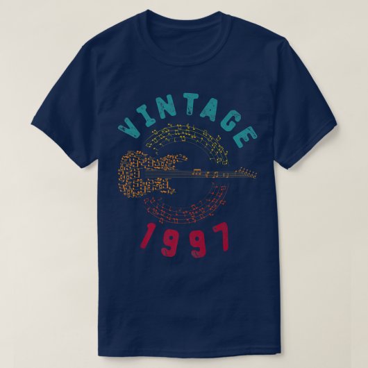  1997 Birthday Limited Edition Guitar Music T-shirt (Design voorkant)