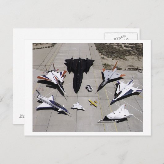 1997 Dryden Research Vliegtuig Fleet on Ramp Briefkaart (Voorkant / Achterkant)