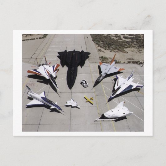 1997 Dryden Research Vliegtuig Fleet on Ramp Briefkaart (Voorkant)