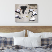 1997 Dryden Research Vliegtuig Fleet on Ramp Canvas Afdruk (Insitu (Slaapkamer))