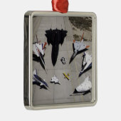 1997 Dryden Research Vliegtuig Fleet on Ramp Metalen Ornament (Rechts)