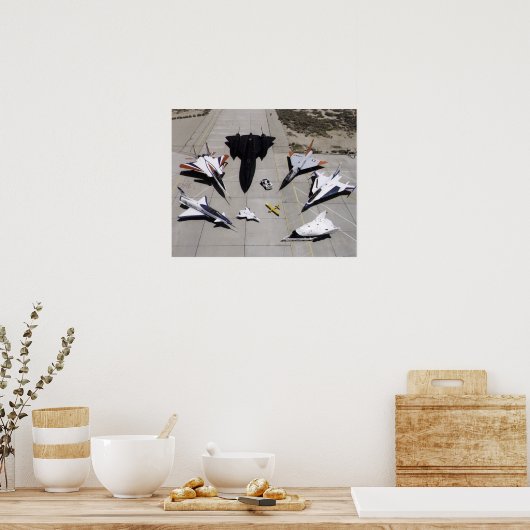 1997 Dryden Research Vliegtuig Fleet on Ramp Poster (Keuken)