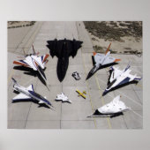 1997 Dryden Research Vliegtuig Fleet on Ramp Poster (Voorkant)