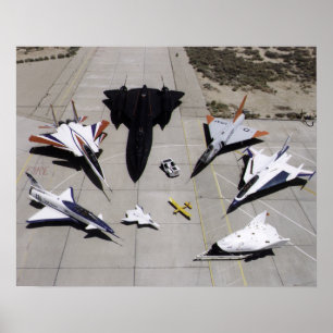 1997 Dryden Research Vliegtuig Fleet on Ramp Poster