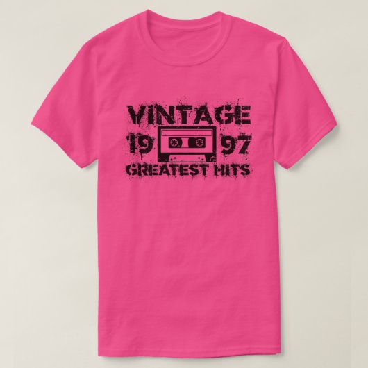 1997 Grootste Hits Zwart T-shirt (Design voorkant)