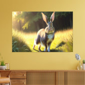 "1997" konijn op de loopcanvaskunst canvas afdruk (Insitu (Woonkamer))