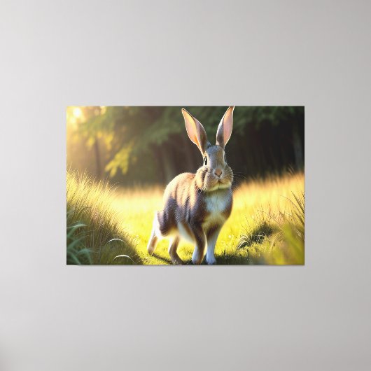 "1997" konijn op de loopcanvaskunst canvas afdruk (Voorkant)