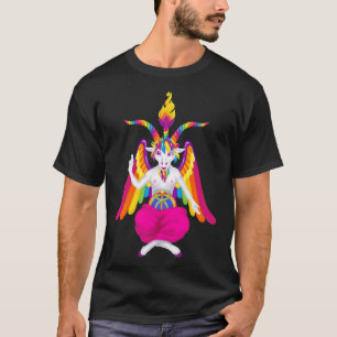 1997 Neon Rainbow Baphomet NU MET GOATUNICORN NI T-shirt