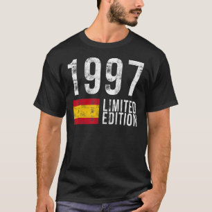 1997 Spanje met de vlag van Birthday T-shirt