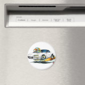 1998-02 Camaro White Car Magneet (Insitu (Vaatwasser))