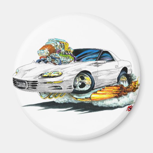 1998-02 Camaro White Car Magneet (Voorkant)