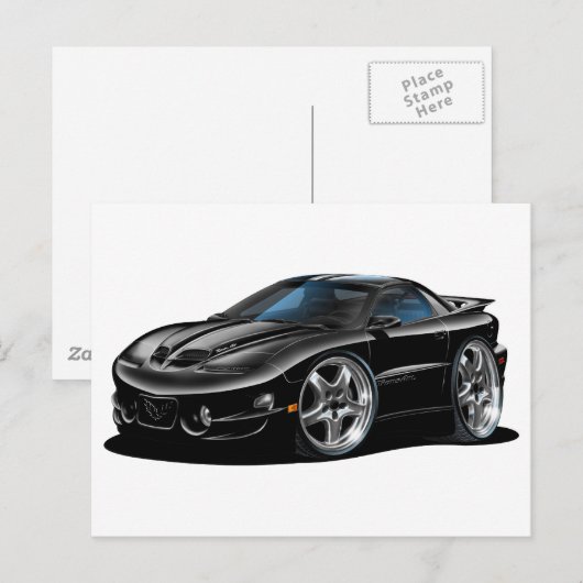 1998-02 Trans Am Black Briefkaart (Voorkant / Achterkant)