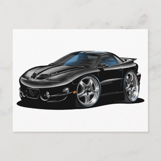 1998-02 Trans Am Black Briefkaart (Voorkant)