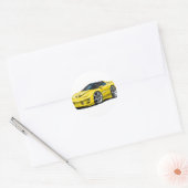 1998-02 Trans Am Gele auto Ronde Sticker (Envelop)