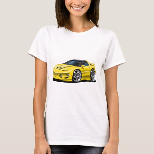 1998-02 Trans Am Gele auto T-shirt (Voorkant)
