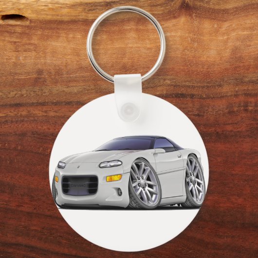 1998-2003 Camaro White Car Sleutelhanger (Voorkant)