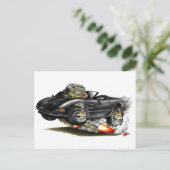 1998-2004 Corvette Black Convertible Briefkaart (Staand voorkant)