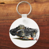 1998-2004 Corvette Black Convertible Sleutelhanger (Voorkant)