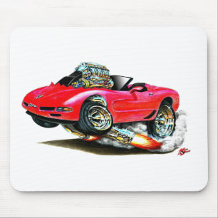 1998-2004 Corvette Red Convertible Muismat