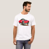1998-2004 Corvette Red Convertible T-shirt (Voorkant volledig)