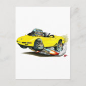 1998-2004 Corvette Yellow Convertible Briefkaart (Voorkant)