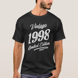  1998 24 jaar oude Retro 24th Birthday Graph T-shirt