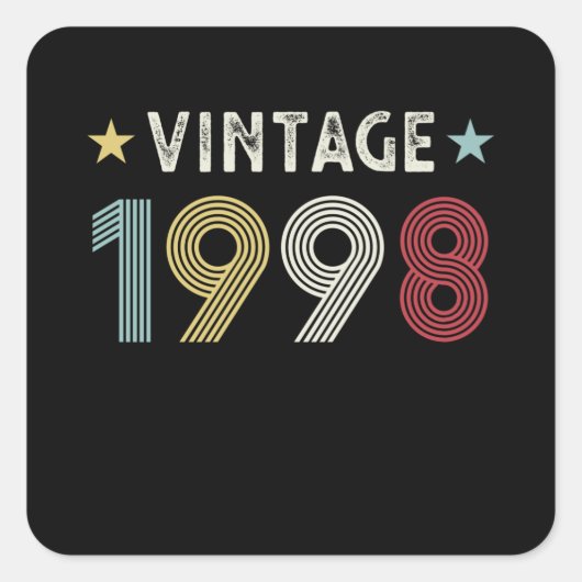 1998 30e verjaardag Gift 30 jaar oud Vierkante Sticker (Voorkant)