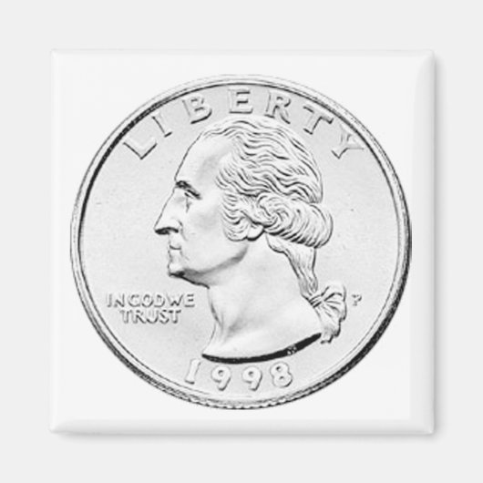1998 Ben Franklin Quarter Dollar products Magneet (Voorkant)