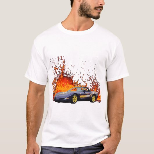 1998 Chevy Corvette-speed auto T-shirt (Voorkant)