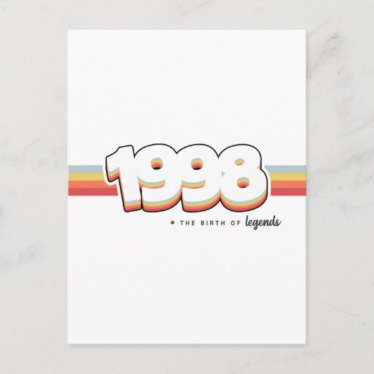 1998 De geboorte van legendes Briefkaart (Voorkant)