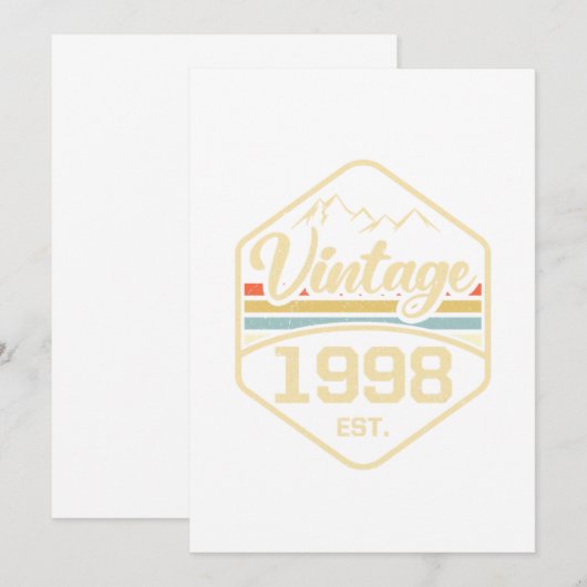 1998 Est 23rd Birthday Gift Kaart (Voorkant / Achterkant)