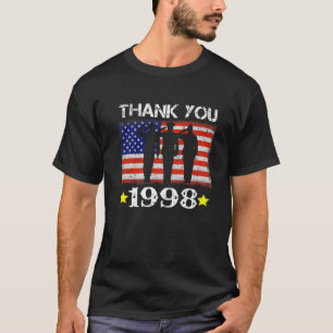 1998 Funny 24 jaar oud vlagAmerikaans 24e T-shirt