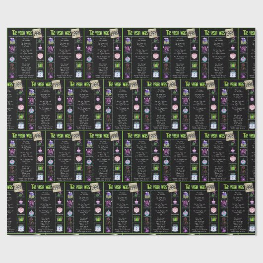 1998 Geboortejaar Trivia Cadeaupapier (Vlak)