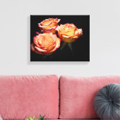1998 - Gele en roze rozen Canvas Afdruk (Insitu (Woonkamer))