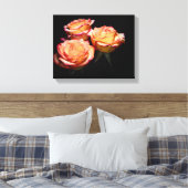 1998 - Gele en roze rozen Canvas Afdruk (Insitu (Slaapkamer))