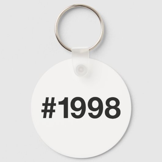 1998 Hashtag 27 Verjaardag Jubileum Sleutelhanger (Voorkant)