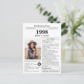 1998 Krant Verjaardag  Briefkaart (Staand voorkant)