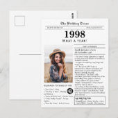 1998 Kranten Geboortekaart Briefkaart (Voorkant / Achterkant)
