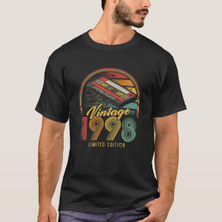  1998 Retro Cassette 1998 24e verjaardag 24 T-shirt