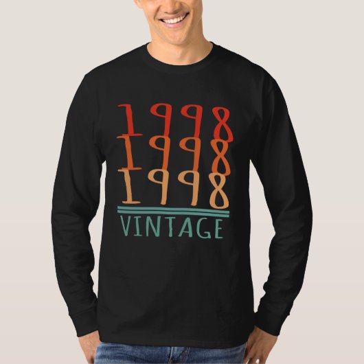 1998 Vintage Anniversary Matching Couple T-shirt (Voorkant)