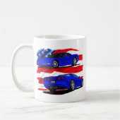 1999-04 Corvette Blue Car Koffiemok (Links)