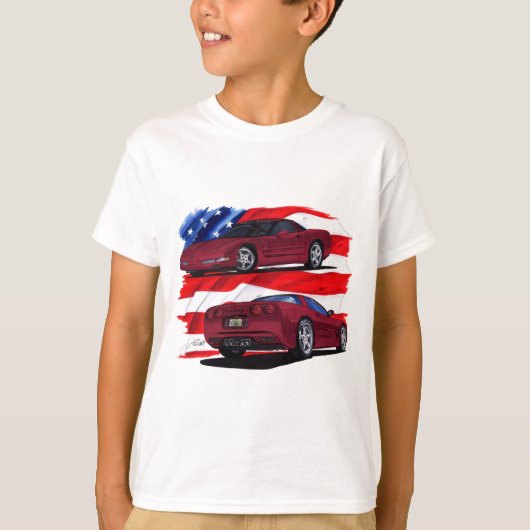 1999-04 Corvette maroon T-shirt (Voorkant)