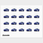1999-05 Miata Dark Blue Car Ronde Sticker (Vel)
