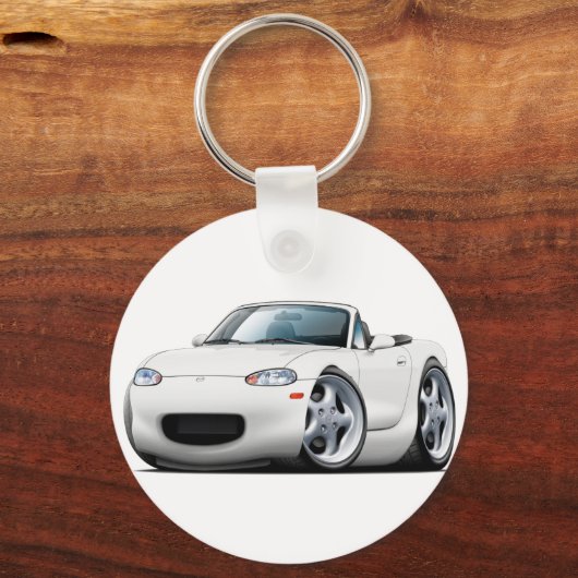 1999-05 Miata Witte auto Sleutelhanger (Voorkant)