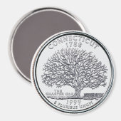 1999 Connecticut State Quarter magneet (Voorkant / Achterkant)