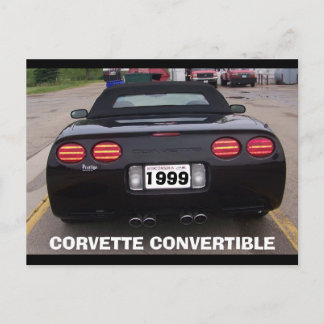 1999 CORVETTE CONVERTIBEL ACHTERZIJDE UITZICHT BRIEFKAART