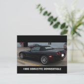 1999 CORVETTE CONVERTIBLE ANGLE UITZICHT BRIEFKAART (Staand voorkant)