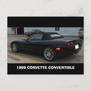 1999 CORVETTE CONVERTIBLE ANGLE UITZICHT BRIEFKAART
