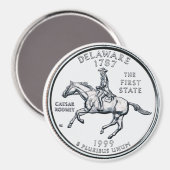 1999 Delaware State Quarter magneet (Voorkant / Achterkant)